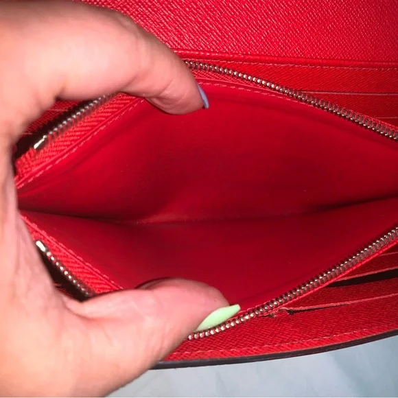 Authentic Red Louis Vuitton Epi Twist Wallet - Picture 3 of 9